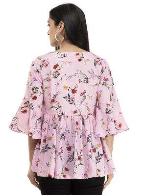 bell sleeves floral top - 17371463 - Standard Image - 3