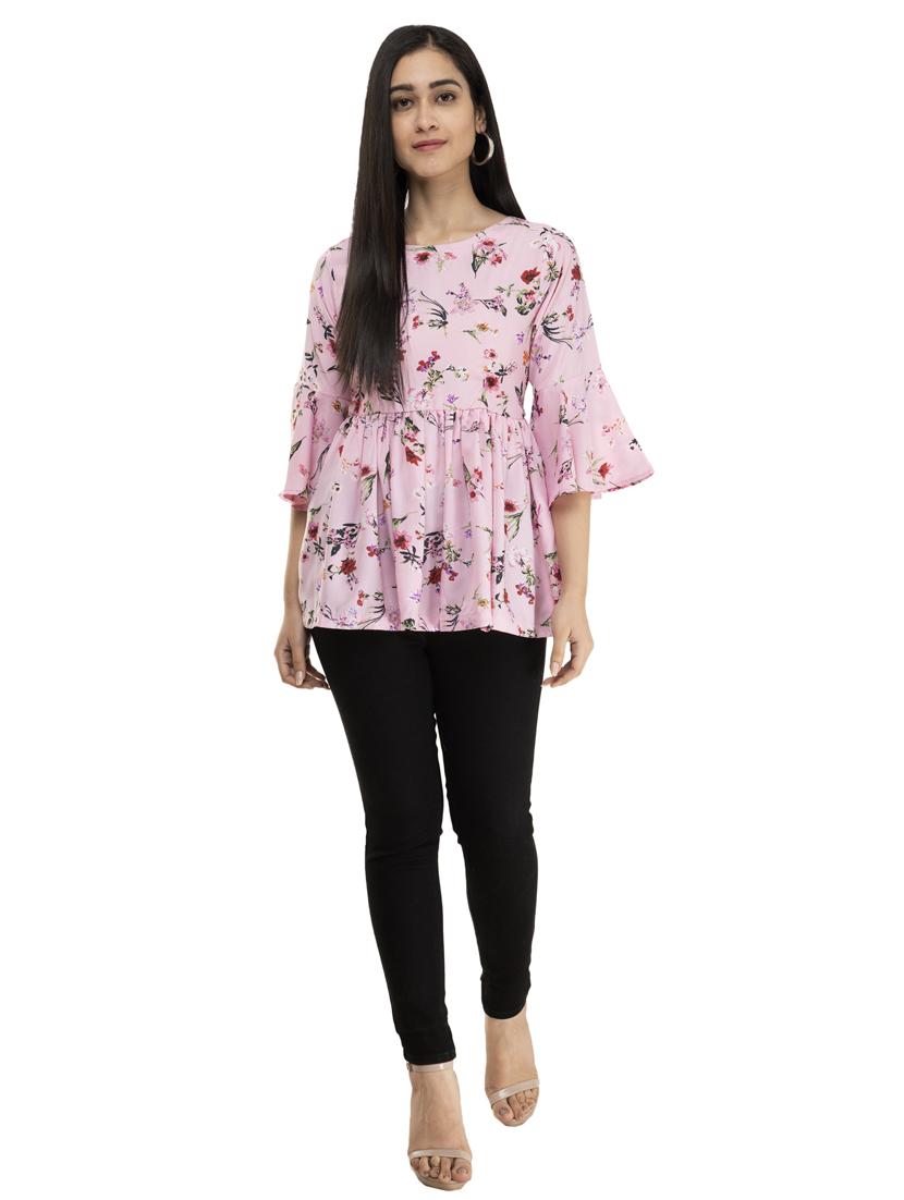 bell sleeves floral top - 17371463 - Zoom Image - 4
