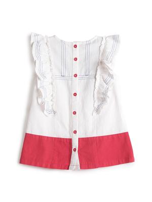 white cotton regular tops & tee - 17371469 - Standard Image - 2