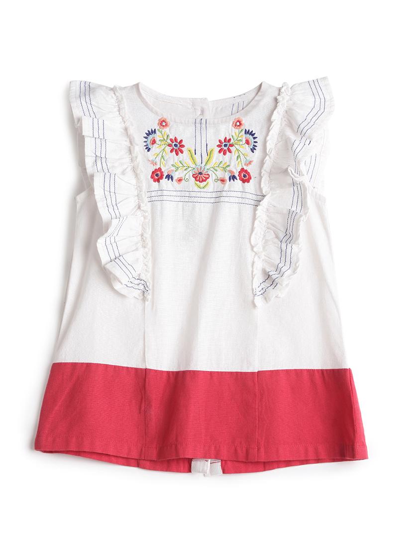 white cotton regular tops & tee - 17371469 - Zoom Image - 1