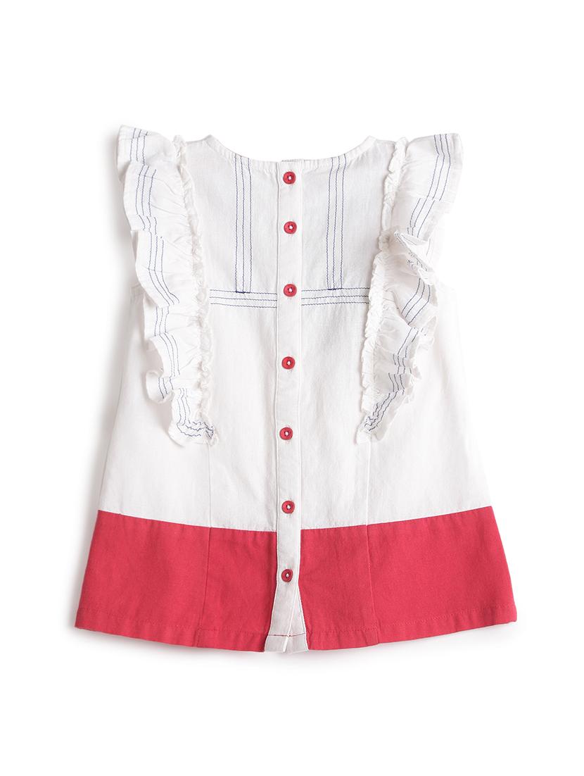 white cotton regular tops & tee - 17371469 - Zoom Image - 2