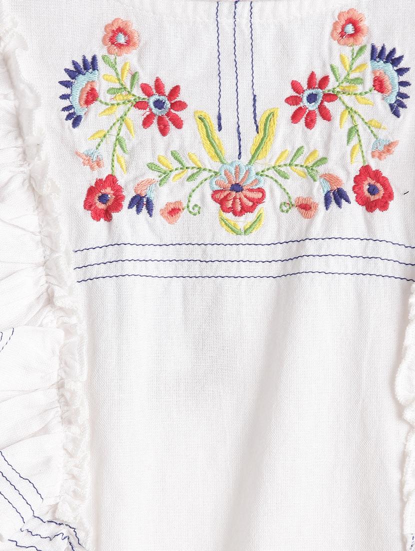 white cotton regular tops & tee - 17371469 - Zoom Image - 3