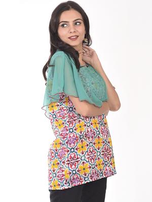 printed straight kurti - 17371523 - Standard Image - 2