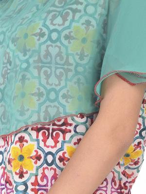 printed straight kurti - 17371523 - Standard Image - 4