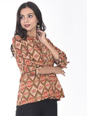 printed straight kurti - 17371525 - Standard Image - 2