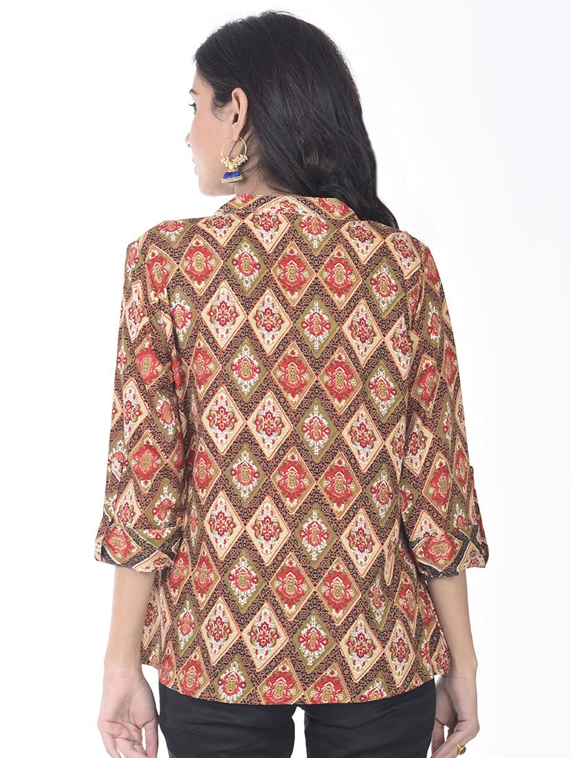 printed straight kurti - 17371525 - Zoom Image - 3