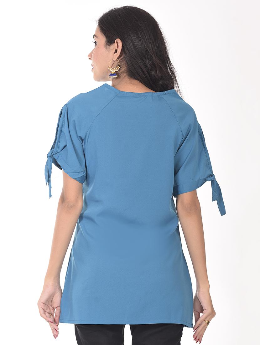 solid straight kurti - 17371528 - Zoom Image - 3