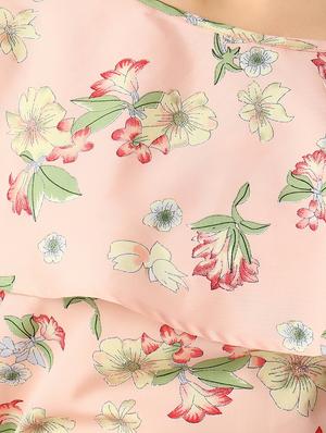 single cold shoulder floral top - 17371531 - Standard Image - 5