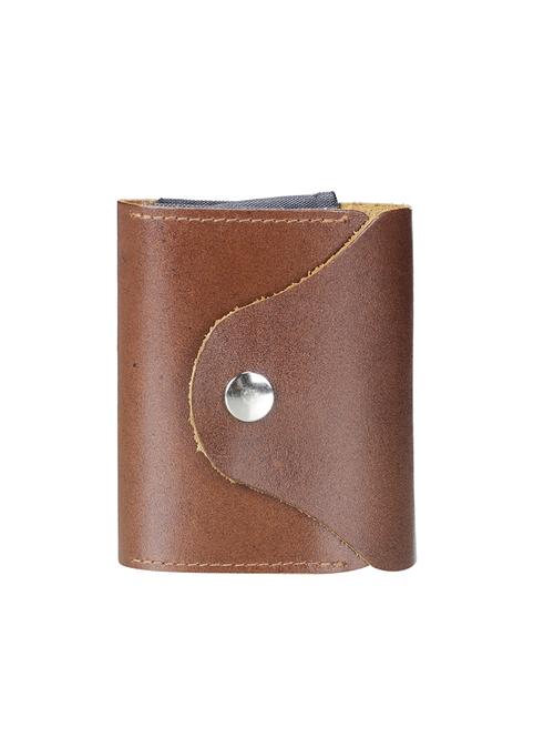 brown leather card holder - 17372010 - Standard Image - 1