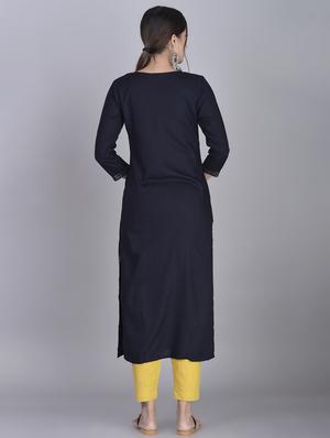 foil printed straight kurta - 17372292 - Standard Image - 3