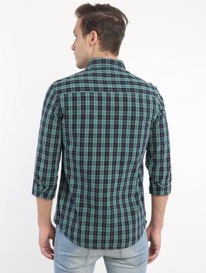 green checkered casual shirt - 17372551 - Standard Image - 3