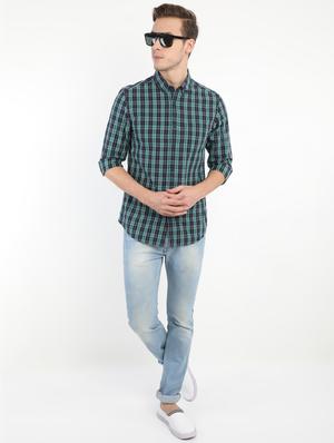 green checkered casual shirt - 17372551 - Standard Image - 4
