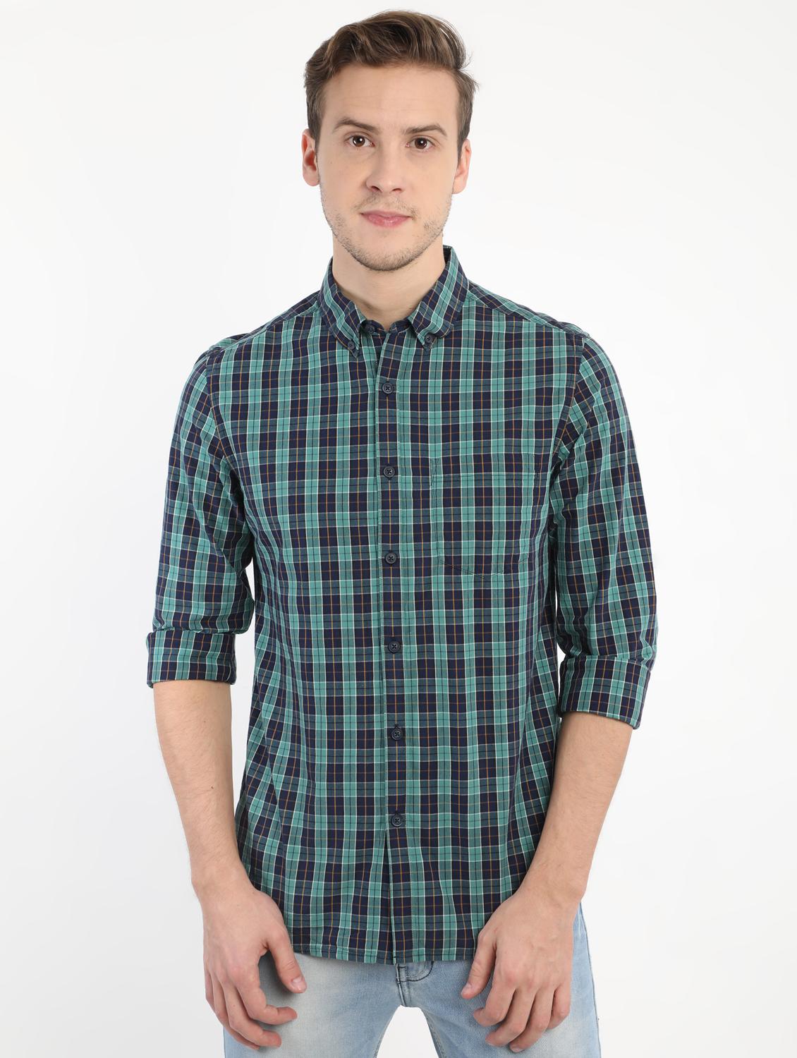 green checkered casual shirt - 17372551 - Zoom Image - 1