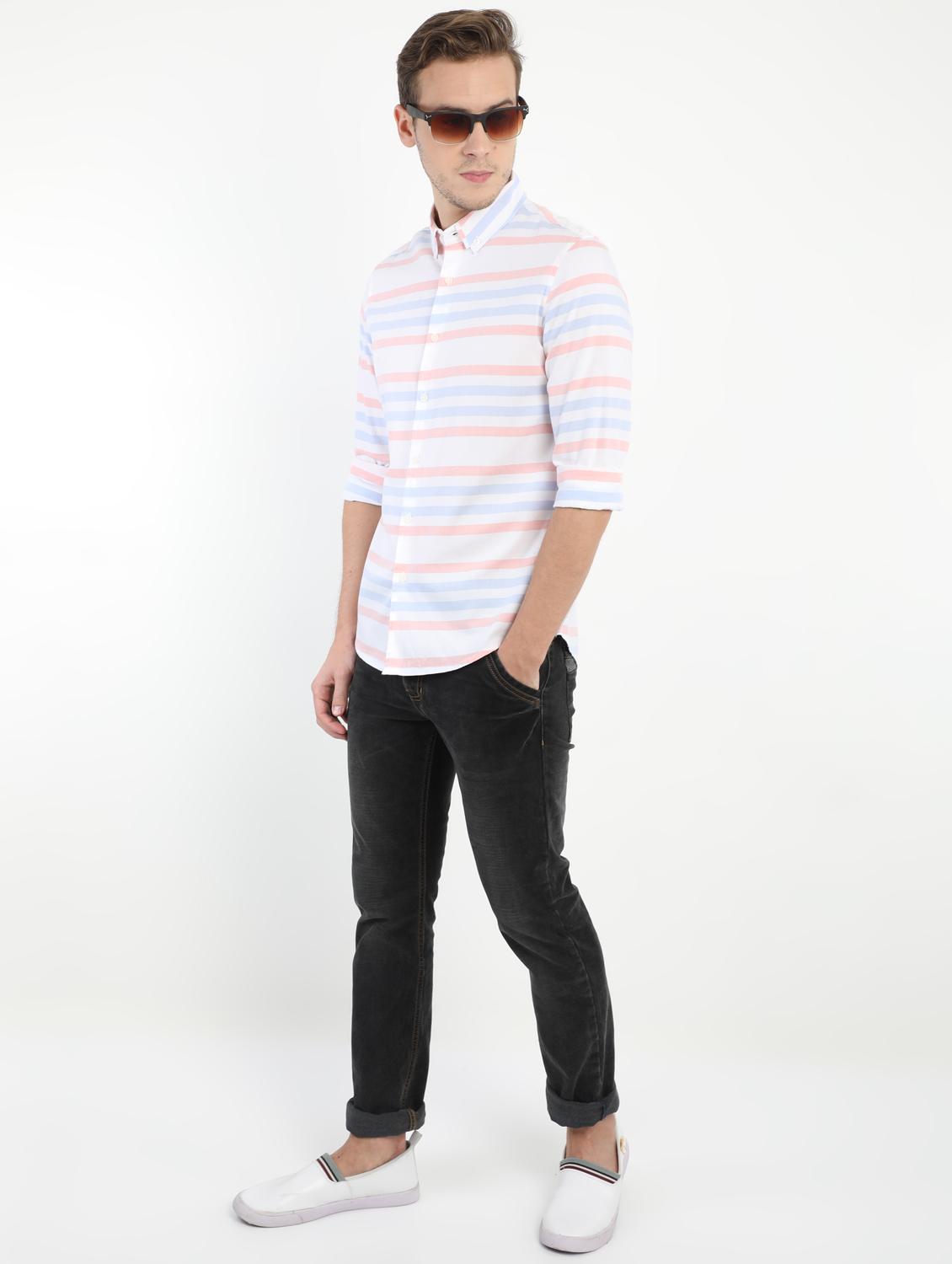white striped casual shirt - 17372556 - Zoom Image - 4