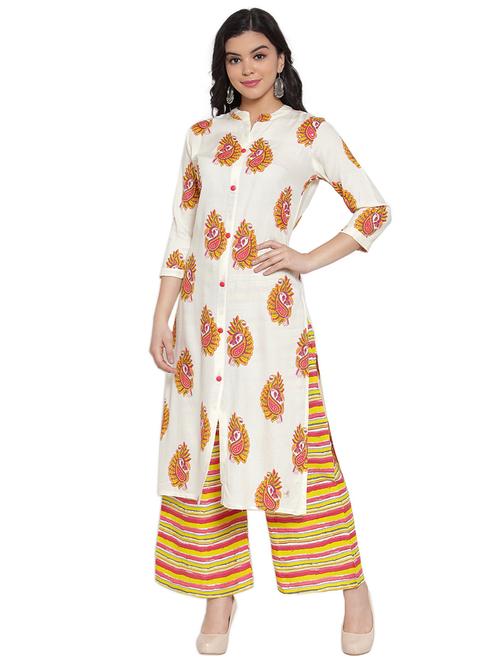 printed kurta palazzo set - 17372568 - Standard Image - 1