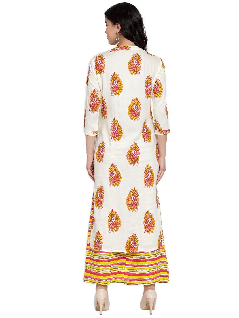 printed kurta palazzo set - 17372568 - Zoom Image - 3