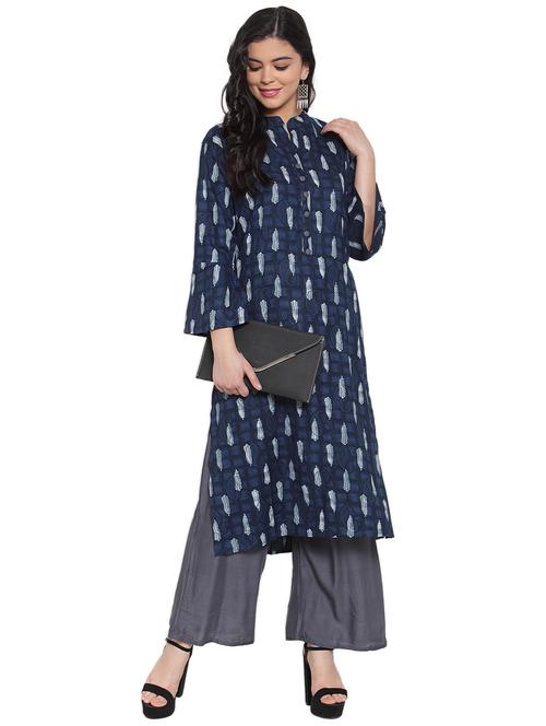 printed kurta palazzo set - 17372572 - Standard Image - 1