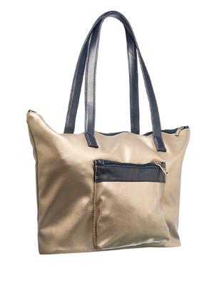 beige leather regular tote - 17372659 - Standard Image - 5