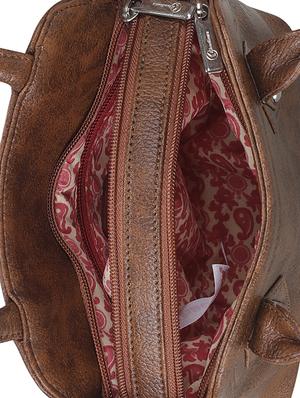 brown leather regular tote - 17372665 - Standard Image - 3