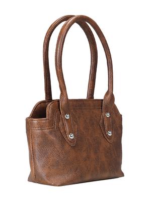 brown leather regular tote - 17372665 - Standard Image - 5