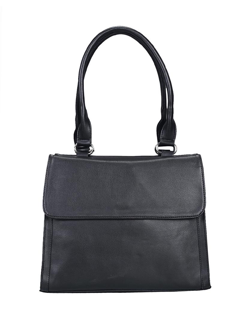 black leather regular tote - 17372667 - Zoom Image - 2