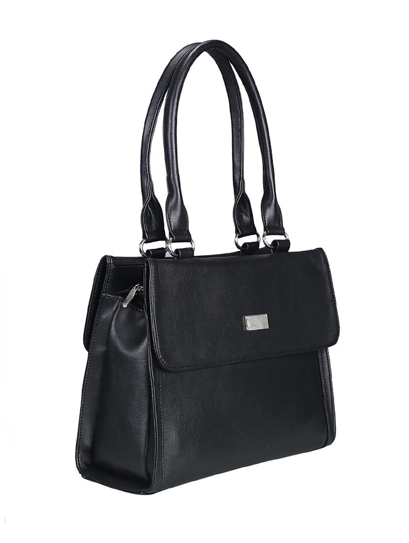 black leather regular tote - 17372667 - Zoom Image - 5