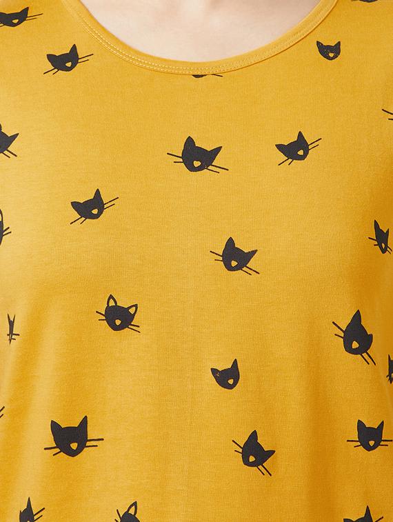 round neck printed tee - 17372971 - Zoom Image - 5