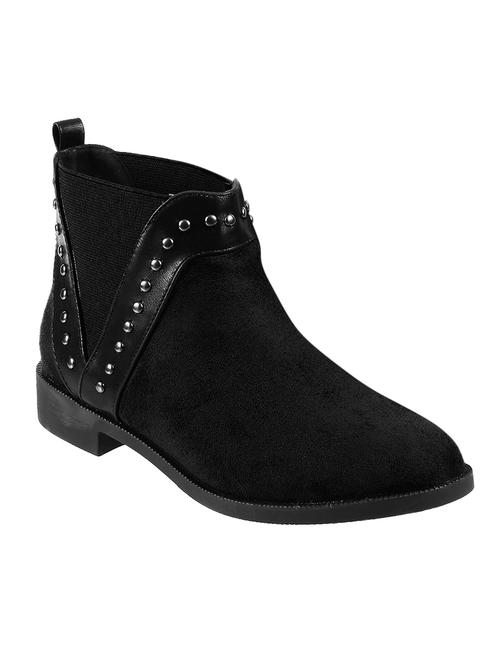 black slip on ankle boots - 17373203 - Standard Image - 1