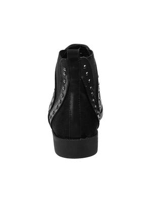 black slip on ankle boots - 17373203 - Standard Image - 3