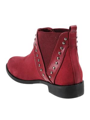maroon slip on ankle boots - 17373204 - Standard Image - 2