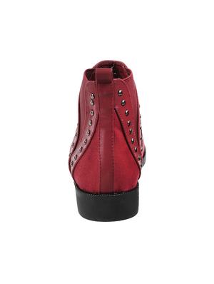 maroon slip on ankle boots - 17373204 - Standard Image - 3