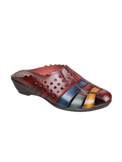 maroon mules sandals - 17373415 - Standard Image - 1