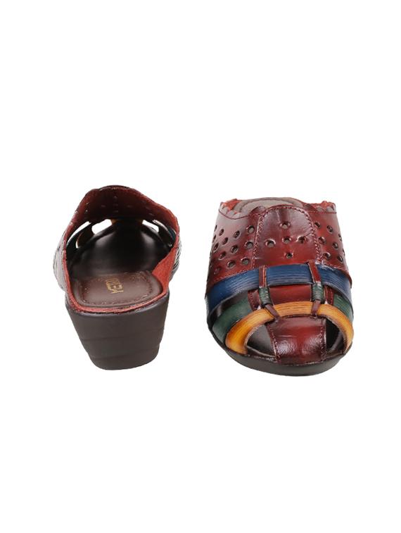 maroon mules sandals - 17373415 - Zoom Image - 2