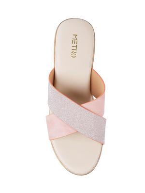 pink slip on sandal - 17373516 - Standard Image - 3