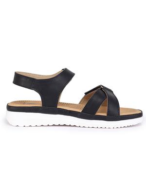 black slip on sandals - 17373596 - Standard Image - 2