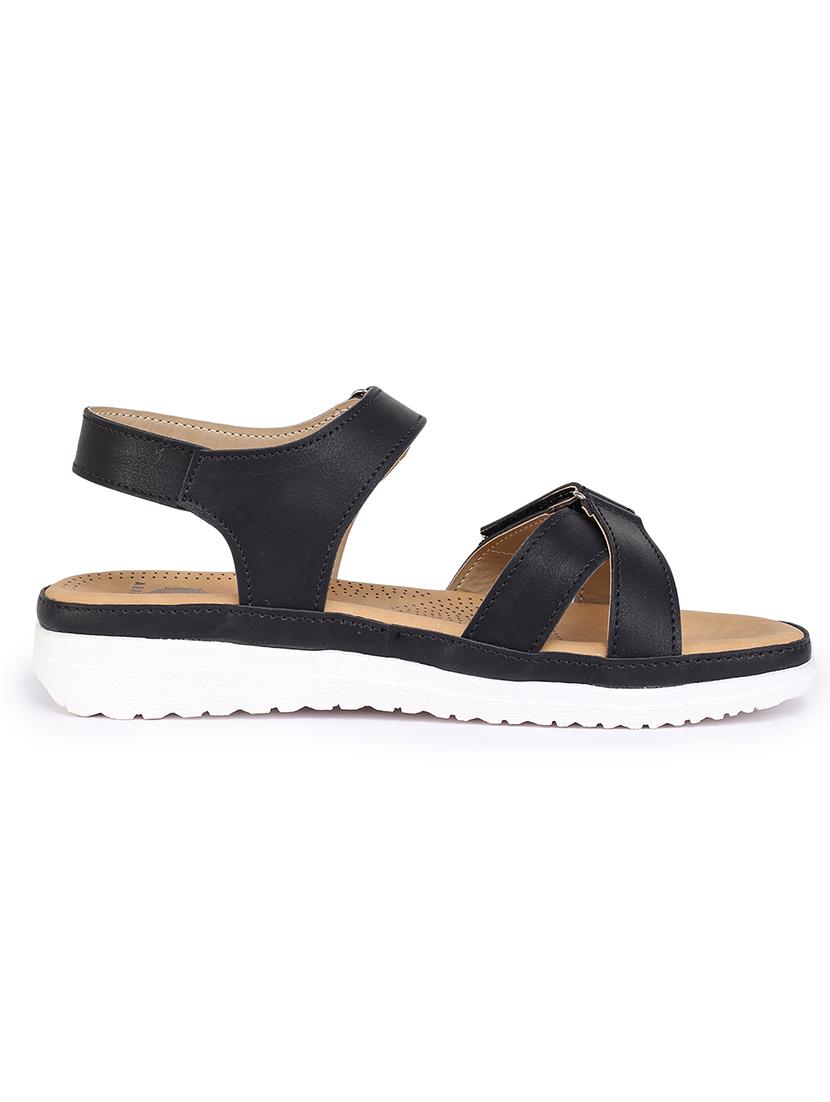 black slip on sandals - 17373596 - Zoom Image - 2