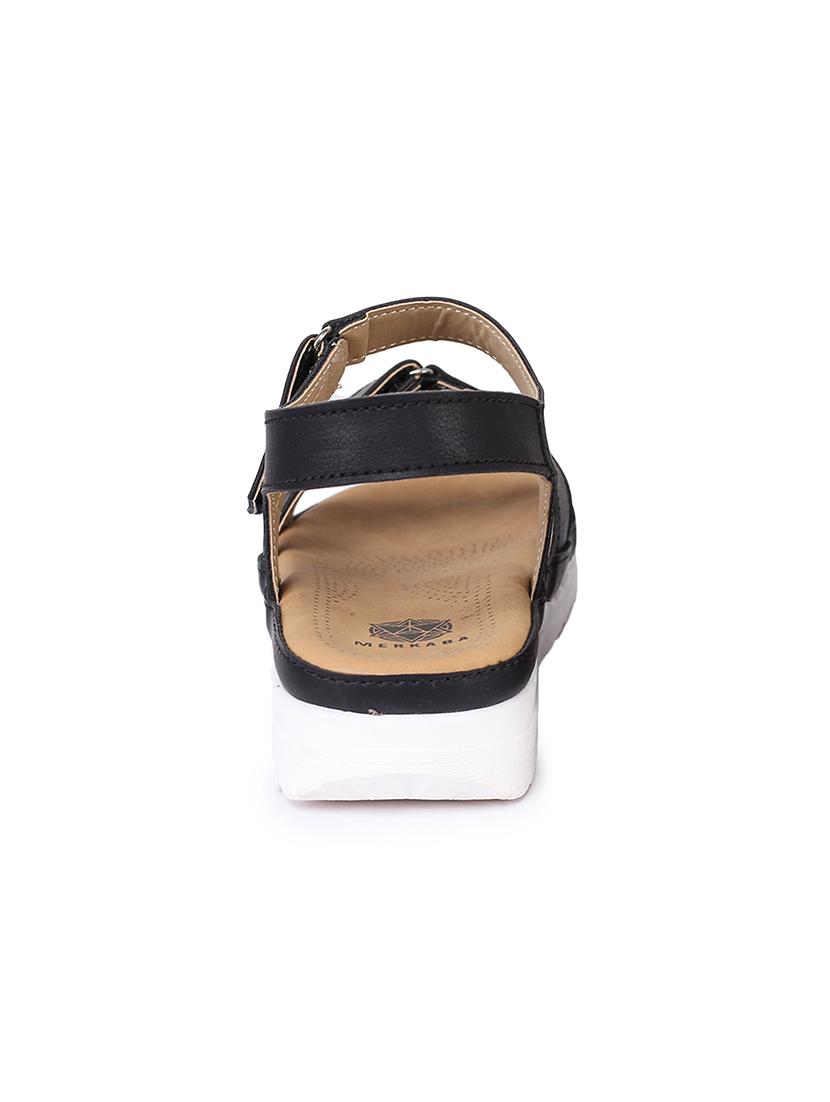 black slip on sandals - 17373596 - Zoom Image - 3
