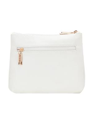 white leatherette (pu) regular sling bag - 17373659 - Standard Image - 2