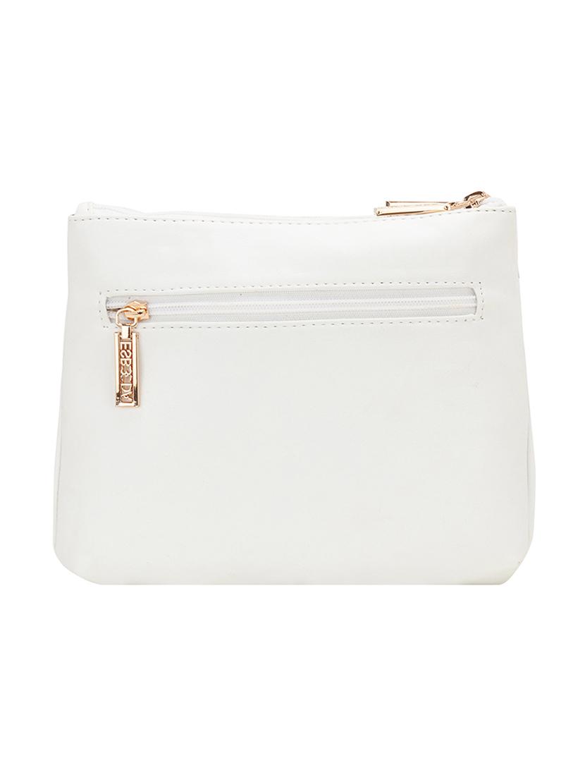white leatherette (pu) regular sling bag - 17373659 - Zoom Image - 2