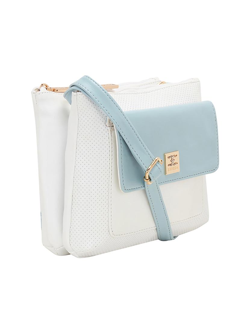 white leatherette (pu) regular sling bag - 17373659 - Zoom Image - 4