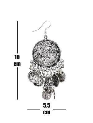 silver brass drop earrings - 17373977 - Standard Image - 2