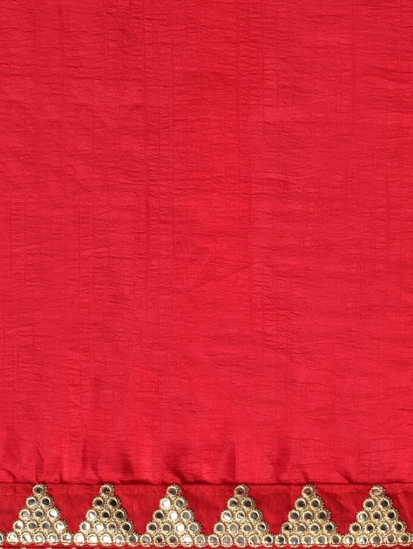 bordered solid saree with blouse - 17374479 - Zoom Image - 4