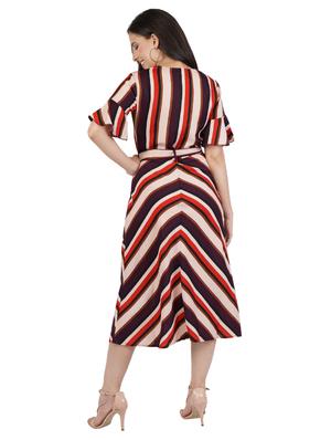 bell sleeves striped dress - 17374508 - Standard Image - 3