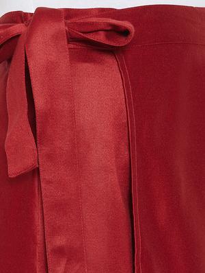 tie front a-line skirt - 17374547 - Standard Image - 5