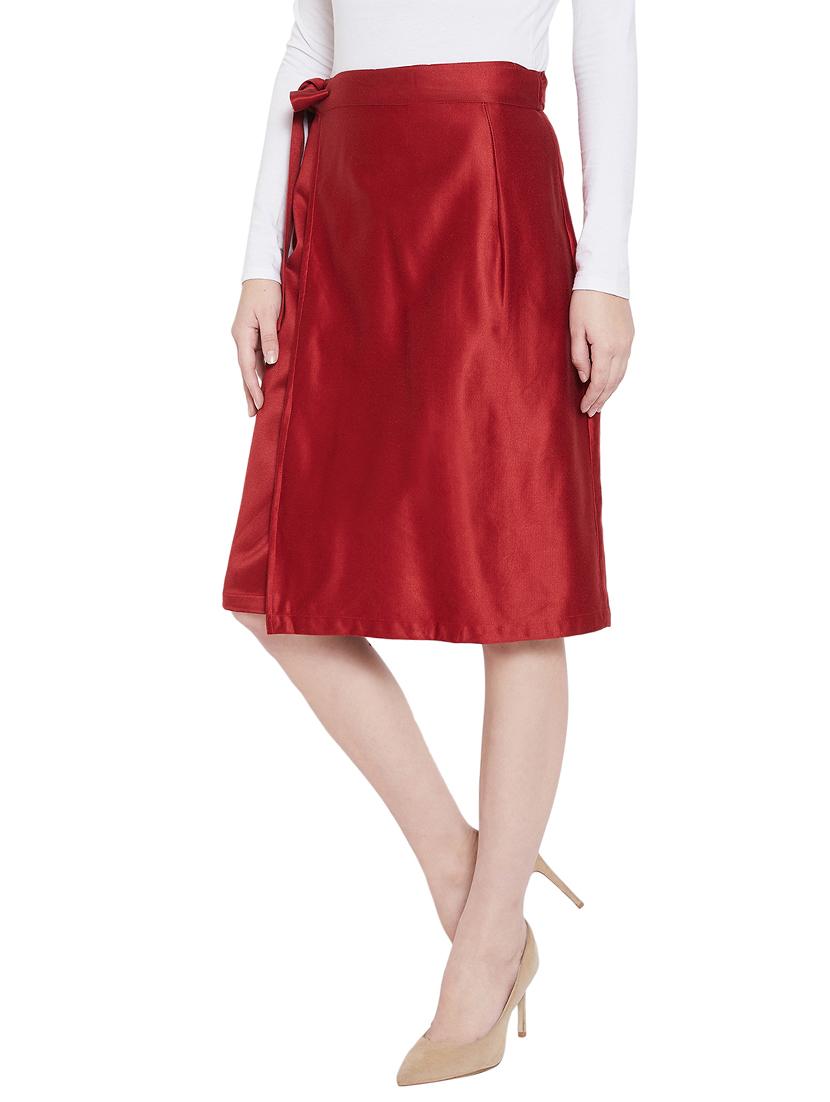tie front a-line skirt - 17374547 - Zoom Image - 2