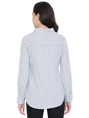 white cotton regular shirt - 17374553 - Standard Image - 3