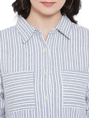 white cotton regular shirt - 17374553 - Standard Image - 5