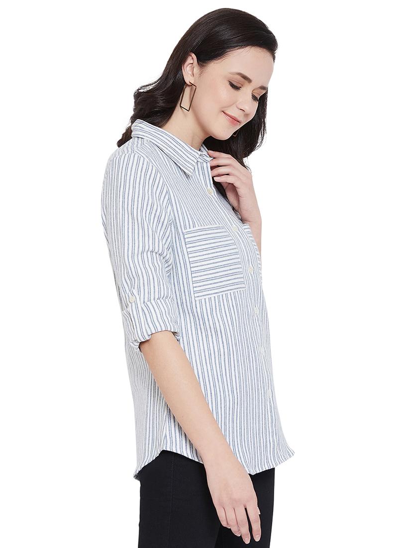 white cotton regular shirt - 17374553 - Zoom Image - 2