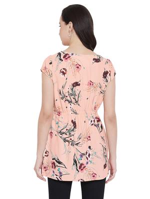 elastic waist floral top - 17374557 - Standard Image - 3