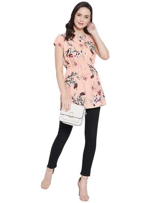 elastic waist floral top - 17374557 - Standard Image - 4